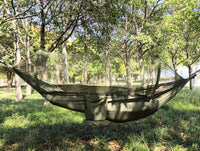 Outdoor camping hammock with mosquito net network foldable portable elastic garden leisure sleep leisure camping equipment