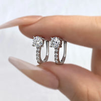 Moissanite Drop Earrings – 925 Sterling Silver