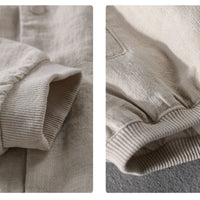 Men’s Cotton Linen Jacket – Casual Travel Stand Collar