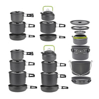 Camping Cookware Set Portable Pot & Pan for 1–7 Persons