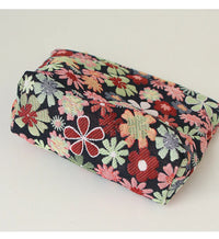 Red Flower Women's Cosmetic Bag, Small Portable Travel Toiletry Bag, Simple Cosmetic Storage Bag, Inner Tank Bag, Coin Purse