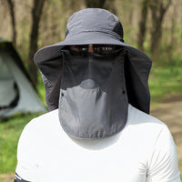 Men’s Panama Sun Hat with Neck & Face Cover