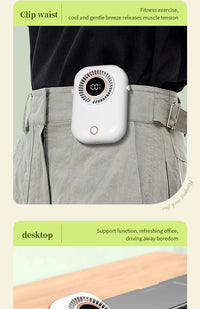 Portable Hanging Neck Fan with LED & 5 Speeds