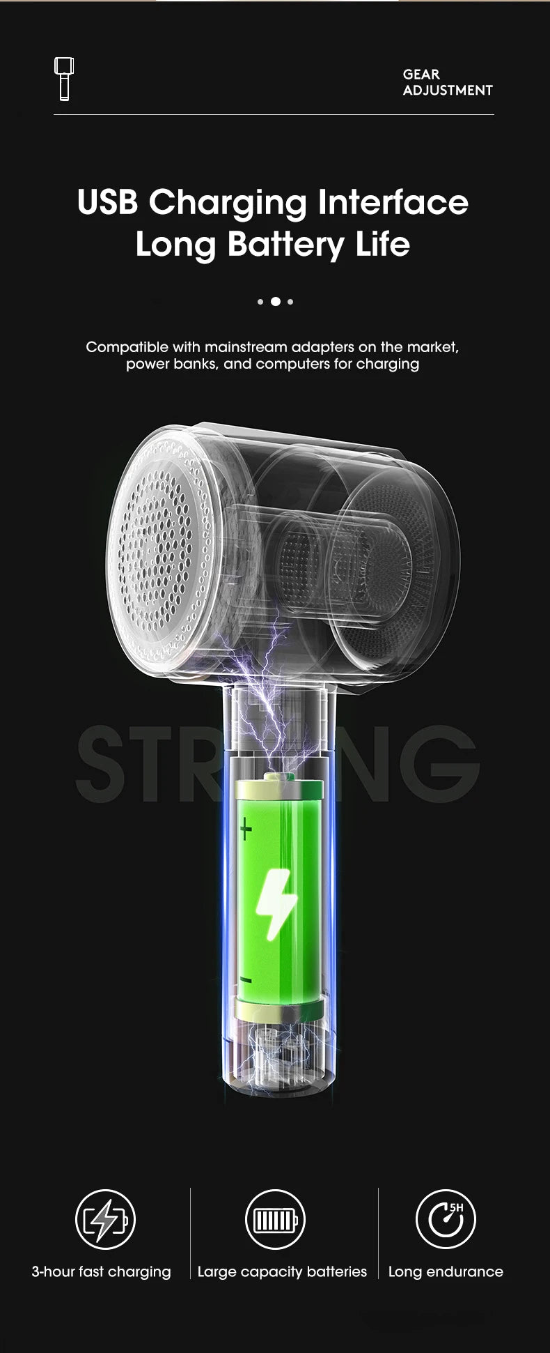 Rechargeable Electric Lint Remover for Clothes & Fabrics