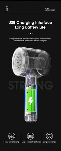 Rechargeable Electric Lint Remover for Clothes & Fabrics
