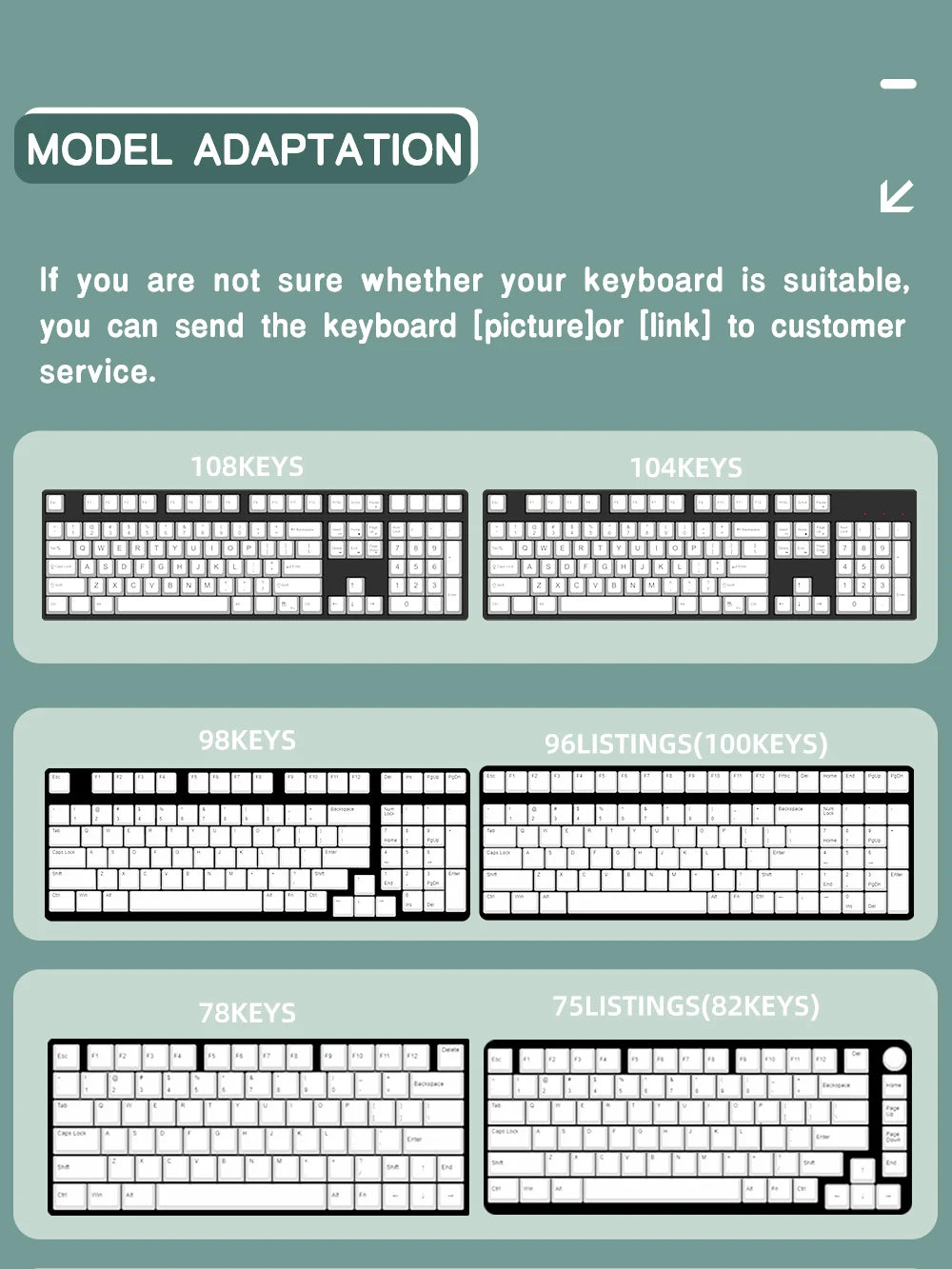 Animal Forest Green Cherry Profile Keycap Set ISO Layout