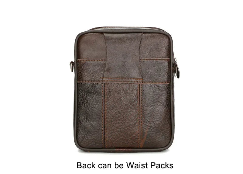 Retro Genuine Leather Men’s Crossbody Shoulder Belt Bag