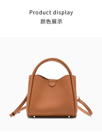 Women's Natural Cow Real Leather Shoulder Bag Ladies Retro Fashion Luxury Crossbody Bag Female Cowhide Commuter Handbag for Lady