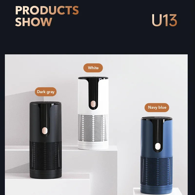 Portable Car Air Purifier Negative Ion Smoke & Odor Remover