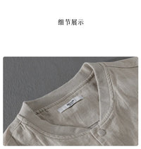 Men’s Cotton Linen Jacket – Casual Travel Stand Collar