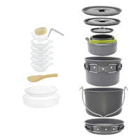 Camping Cookware Set Portable Pot & Pan for 1–7 Persons