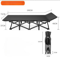 75 -inch large folding sports outdoor bed, stadium bed with double -sided mattress, portable foldable guest bed.