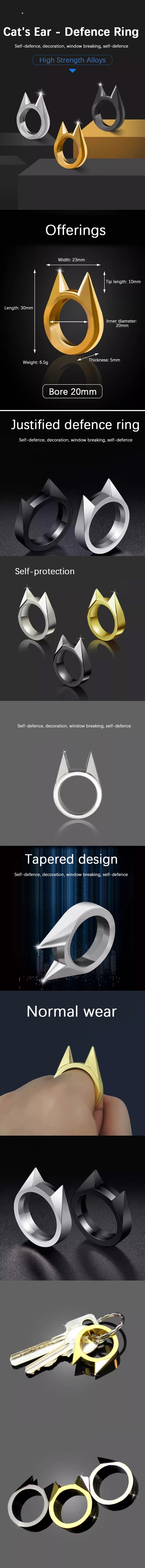 Outdoor Self-Defense Finger Tiger Cat Keychain Tool