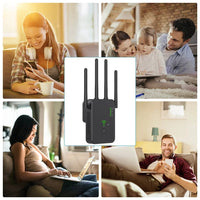Wireless WiFi Repeater 2.4G 5Ghz Wi-Fi Amplifier Wi Fi Booster 1200 M Signal WiFi Long Range Extender Access Point