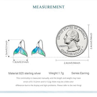 Bamoer 925 Silver Mermaid & Starfish Ocean Hoop Earrings