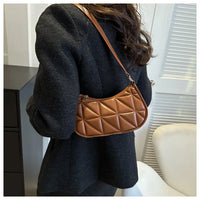 Vintage Fashion Versatile New Women's Bags Solid Rhombic High-End Texture Simple Generous Temperament Crossbody Shoulder