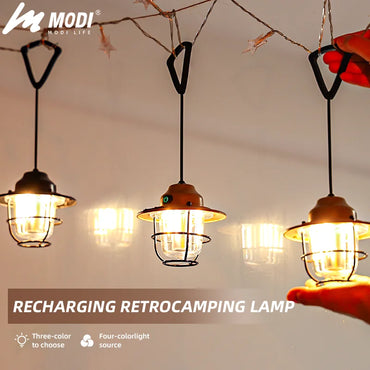 Modern Outdoor Camping Lamp – Dimmable Rechargeable Lantern