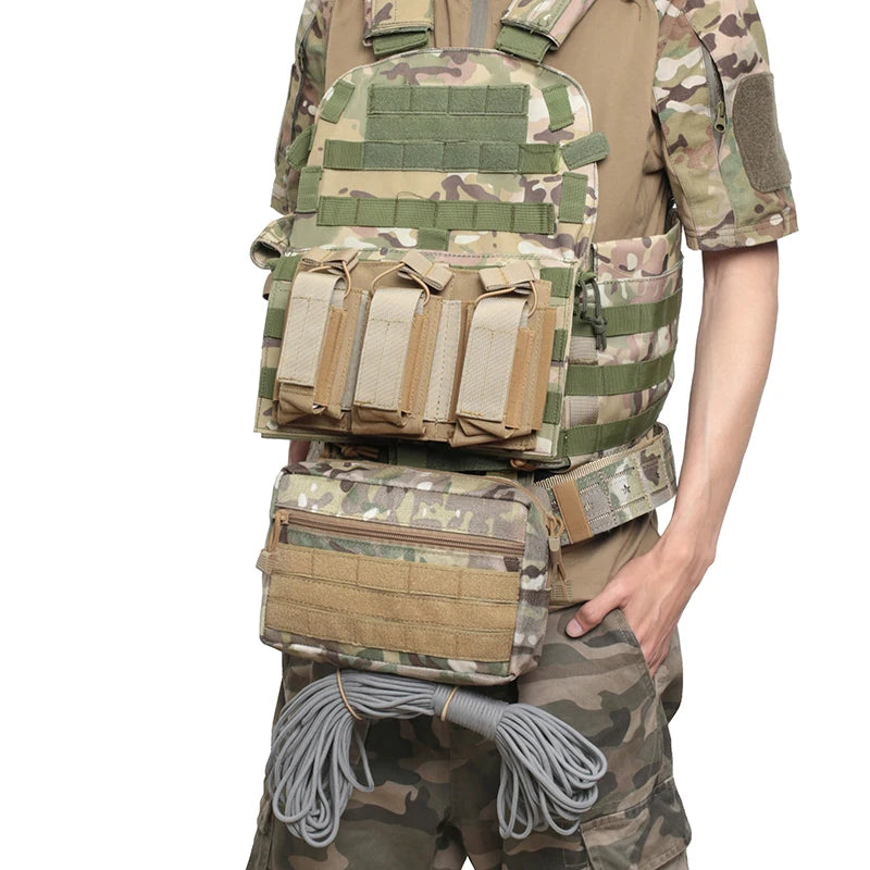 Tactical Utility Molle Pouch Compact EDC Gadget Gear Storage Bag Hunting Vest Plate Carrier Storage Bag Accessory