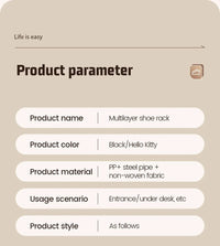 Metal Shoe Rack – Space Saving Black Shoe Storage Organizer