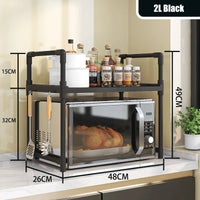 2-Tier Kitchen Microwave & Seasoning Storage Rack