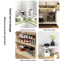 Retractable Kitchen Microwave Storage Rack Organizer