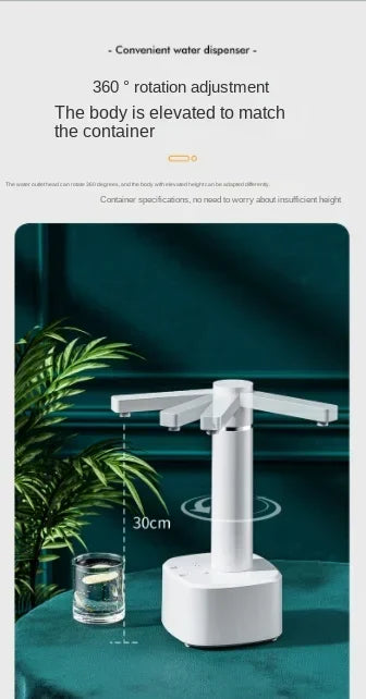 Smart Automatic Water Dispenser 3-gear USB Electric Water Pump With Stand Smart Water Bottle Pump Dispenser For Home Kitchen