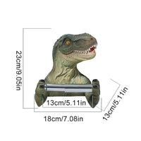 Resin Dinosaur Toilet Paper Holder WC Tissue Rack Punch-free Shelf Bathroom Wall-mounted Tissue Rack Roll Paper Hanger Rack for
