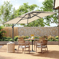 Breeins 3M Tilting Aluminium Cantilever Parasol – Dark Grey
