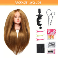 Mannequin Head with 80% Human Hair & Tripod Stand