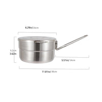 Portable Stainless Steel Camping Pot for Outdoor Cooking