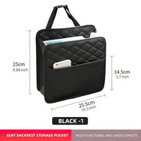 Leather Car Seat Storage Bag – Organizer & Garbage Holder
