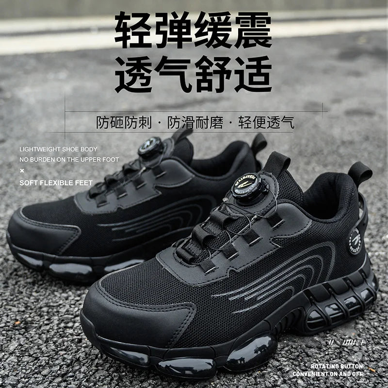 Men’s Steel Toe Safety Sneakers Anti-Smash Work Shoes