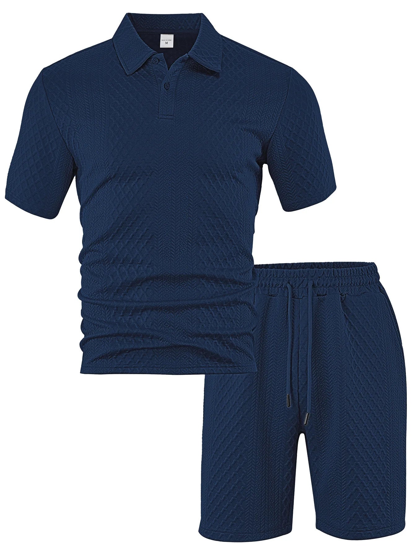 Men’s Summer Jacquard Polo Shirt – Casual Short Sleeve