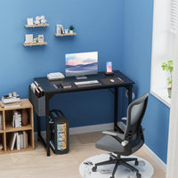 Modern Computer Desk with Side Bag & Headphone Hook