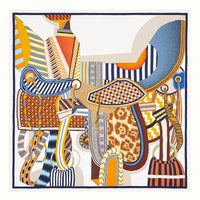 100% Silk Square Scarf – Fashion Neckerchief & Shawl 88cm