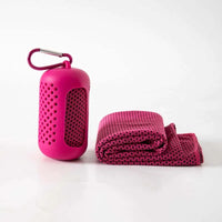 Sport Towel with Mini Silicon Gel Set Portable Breathable Sweat Absorption  Fitness Sport GYM Running Outdoor Quick Dry Cool