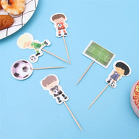 48PCS Football Cake Toppers – Sport Boy Birthday Decor
