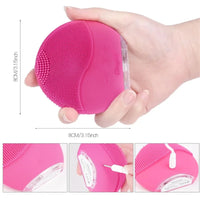 Silicone Face Cleansing Brush Electric Sonic Facial Deep Cleaning Brush Waterproof High-Frequency Vibrating Massager Skin Care