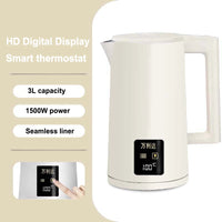 1500W 3L LED Digital Display Stainless Steel Kettle