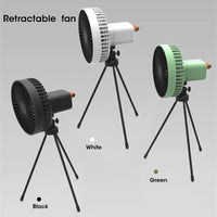 Retractable Camping Fan 10000mAh Rechargeble Portable USB Ceiling Fan Wireless Desk Electric Fans Folding Tripod Home Outdoor