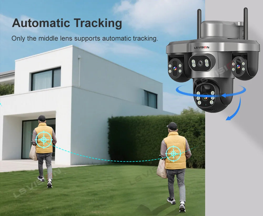 LS VISION V380 Pro 4G Solar PTZ Security Camera 15MP