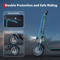 i12 Electric Scooter Foldable with Seat & Basket