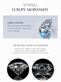 Moissanite Eternity Ring – 925 Sterling Silver Band