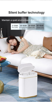 Smart Home Automatic Sensor Trash Can For Kitchen Bathroom Toilet Smart Trash Can Living Room Dustbin Wastebasket Waterproof Bin