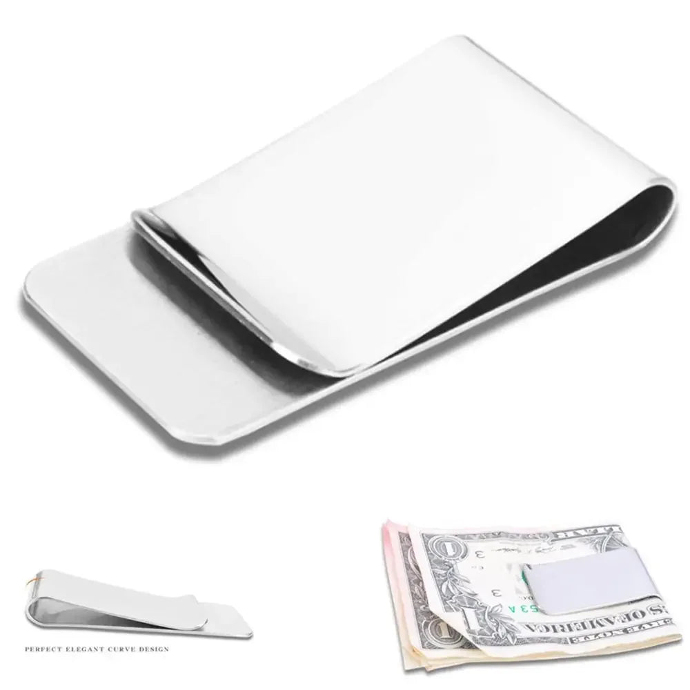 Stainless Steel Slim Pocket Credit Card & Money Clip