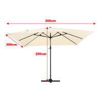 Breeins 3M Tilting Aluminium Cantilever Parasol – Dark Grey