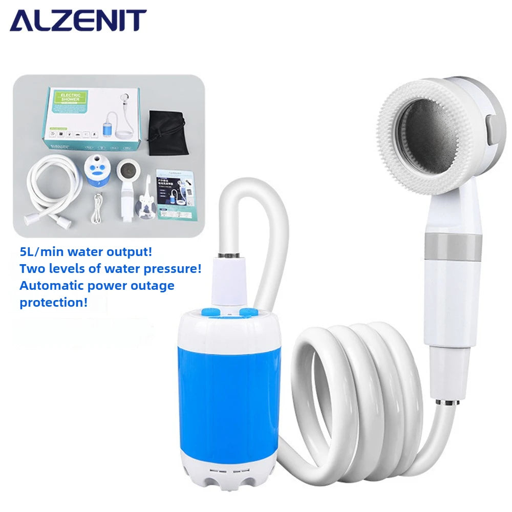 Outdoor Portable Shower Gadget Construction Site Dormitory Camping Simple Mobile Shower Wireless Shower Rechargeable Water Pump
