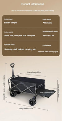 Folding Camping Cart – Heavy Duty Outdoor Utility Wagon