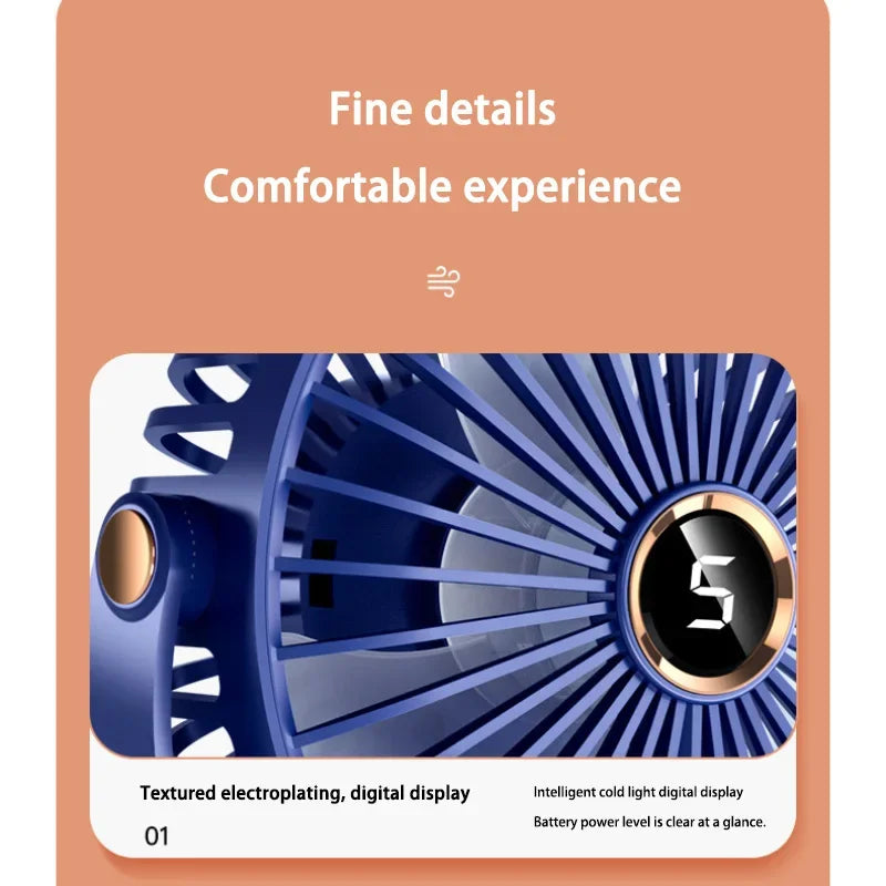 Xiaomi Youpin Clip-on Fan 5 Speed Quiet Rechargeable Desktop Portable Air Circulator Wireless Fan With LED Light Camping Home