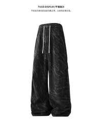 Men’s Corduroy Tie-Dye Cargo Pants Loose Autumn Trousers